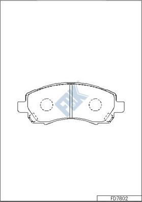 FBK FD7802 - Гальмівні колодки, дискові гальма autozip.com.ua