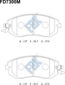 FBK FD7300M - Гальмівні колодки, дискові гальма autozip.com.ua