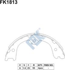FBK FK1813 - Комплект гальм, барабанний механізм autozip.com.ua