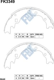 FBK FK3349 - Комплект гальм, барабанний механізм autozip.com.ua