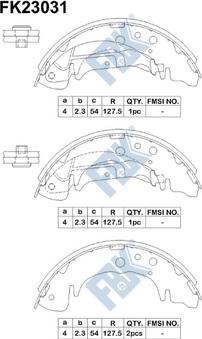 FBK FK23031 - Комплект гальм, барабанний механізм autozip.com.ua