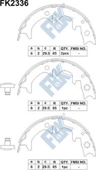 FBK FK2336 - Комплект гальм, барабанний механізм autozip.com.ua