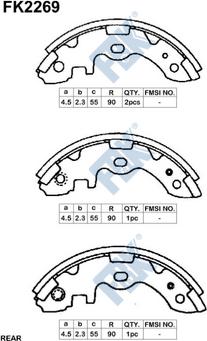 FBK FK2269 - Комплект гальм, барабанний механізм autozip.com.ua