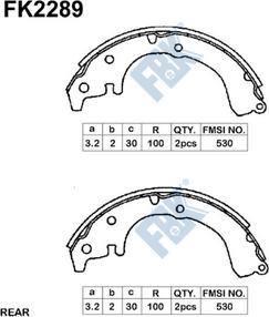 FBK FK2289 - Комплект гальм, барабанний механізм autozip.com.ua