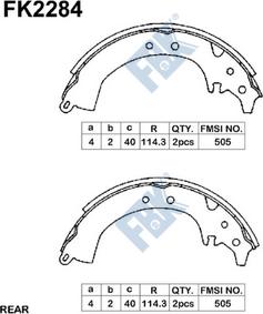 FBK FK2284 - Комплект гальм, барабанний механізм autozip.com.ua