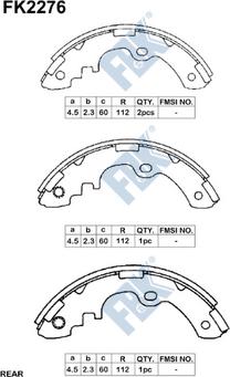 FBK FK2276 - Комплект гальм, барабанний механізм autozip.com.ua