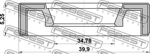 Febest 95AAY-35400511X - Ущільнене кільце, маточина колеса autozip.com.ua