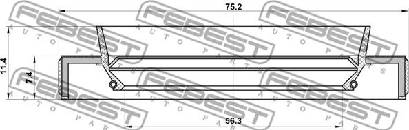 Febest 95HBS-58750711X - Ущільнене кільце, маточина колеса autozip.com.ua