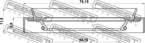 Febest 95HDS-56760612X - Ущільнене кільце, маточина колеса autozip.com.ua