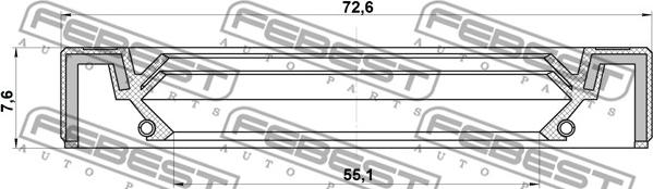 Febest 95IBS-57730808X - Ущільнене кільце, маточина колеса autozip.com.ua