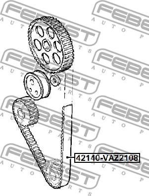 Febest 42140-VAZ2108 - Ремінь ГРМ autozip.com.ua