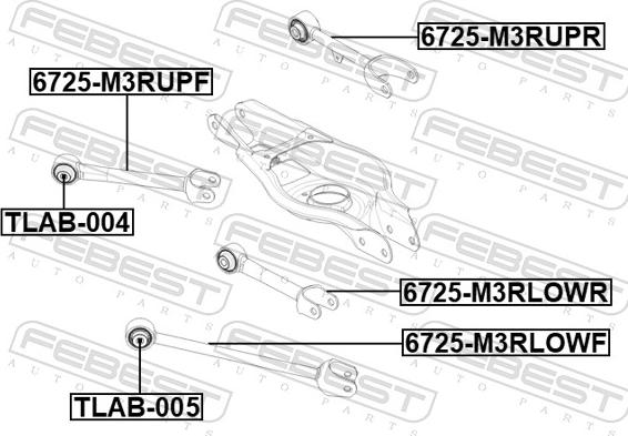 Febest 6725-M3RUPR - Важіль незалежної підвіски колеса autozip.com.ua