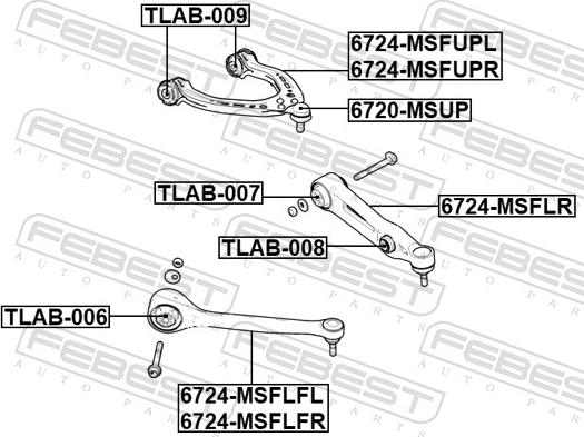 Febest 6724-MSFLFR - Важіль незалежної підвіски колеса autozip.com.ua