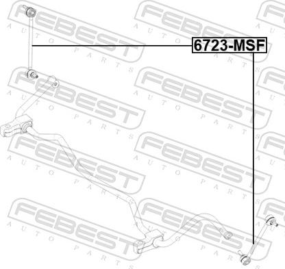 Febest 6723-MSF - Тяга / стійка, стабілізатор autozip.com.ua