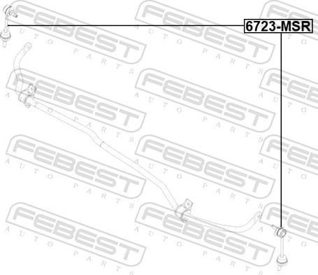 Febest 6723-MSR - Тяга / стійка, стабілізатор autozip.com.ua