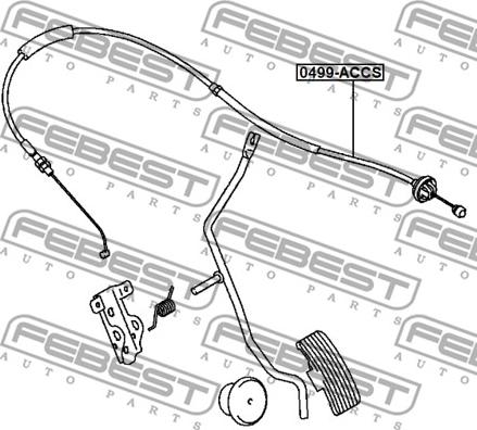 Febest 0499-ACCS - Тросик газу autozip.com.ua