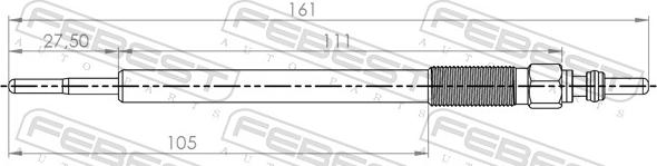 Febest 04642-002 - Свічка розжарювання autozip.com.ua