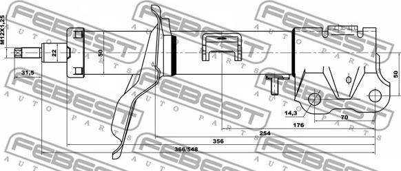 Febest 04660882FR - Амортизатор autozip.com.ua