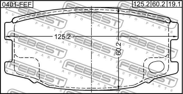 Febest 0401-FEF - Гальмівні колодки, дискові гальма autozip.com.ua