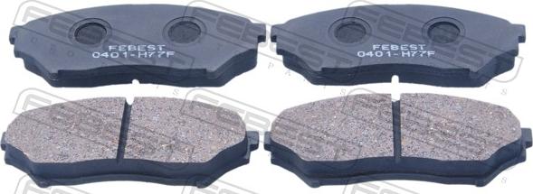 Febest 0401-H77F - Гальмівні колодки, дискові гальма autozip.com.ua