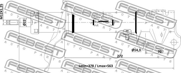 Febest 04110-007FR - Амортизатор autozip.com.ua