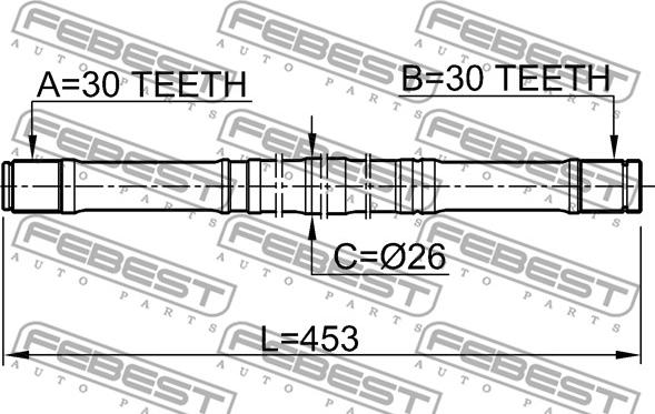 Febest 0412-CY2MTLH - Приводний вал autozip.com.ua