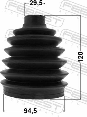 Febest 0417P-V97WF - Пильник, приводний вал autozip.com.ua