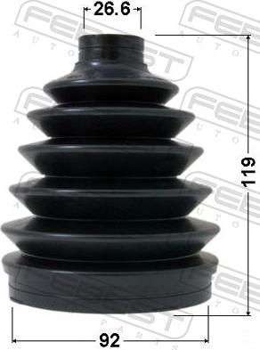 Febest 0417P-V75 - Пильник, приводний вал autozip.com.ua