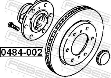 Febest 0484-002 - Болт кріплення колеса autozip.com.ua