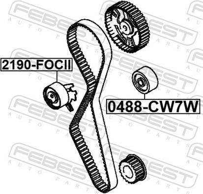 Febest 2190-FOCII - Натяжний ролик, ремінь ГРМ autozip.com.ua