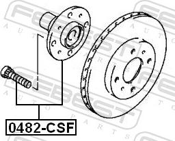 Febest 0482-CSF - Маточина колеса autozip.com.ua