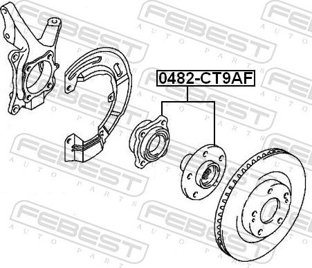 Febest 0482-CT9AF - Маточина колеса autozip.com.ua
