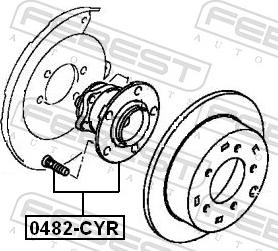 Febest 0482-CYR - Маточина колеса autozip.com.ua