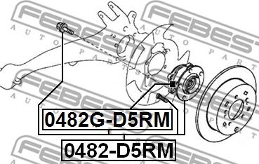 Febest 0482-D5RM - Маточина колеса autozip.com.ua