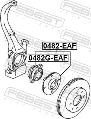 Febest 0482G-EAF - Маточина колеса autozip.com.ua