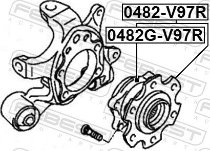 Febest 0482G-V97R - Маточина колеса autozip.com.ua