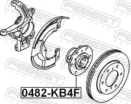 Febest 0482-KB4F - Маточина колеса autozip.com.ua