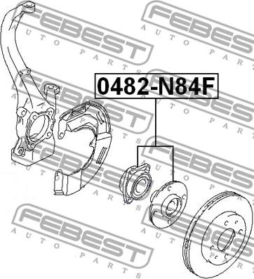 Febest 0482-N84F - Маточина колеса autozip.com.ua