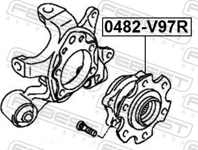 Febest 0482-V97R - Маточина колеса autozip.com.ua