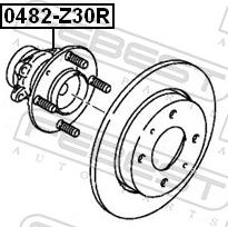 Febest 0482-Z30R - Маточина колеса autozip.com.ua