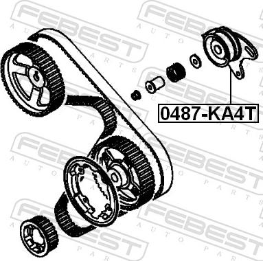 Febest 0487-KA4T - Натяжний ролик, ремінь ГРМ autozip.com.ua