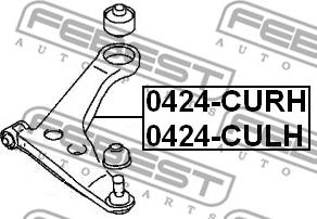 Febest 0424-CURH - Важіль незалежної підвіски колеса autozip.com.ua