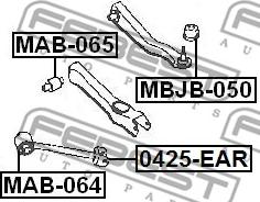 Febest 0425-EAR - Важіль незалежної підвіски колеса autozip.com.ua