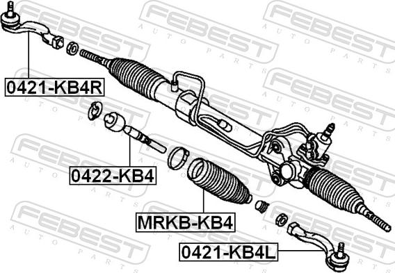 Febest MRKB-KB4 - Пильник, рульове управління autozip.com.ua