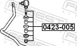 Febest 0423-005 - Тяга / стійка, стабілізатор autozip.com.ua