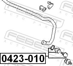 Febest 0423-010 - Тяга / стійка, стабілізатор autozip.com.ua