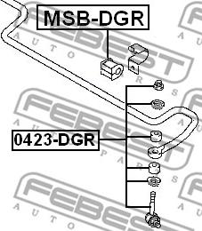 Febest 0423-DGR - Тяга / стійка, стабілізатор autozip.com.ua