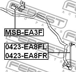 Febest 0423-EA8FL - Тяга / стійка, стабілізатор autozip.com.ua