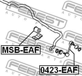 Febest 0423-EAF - Тяга / стійка, стабілізатор autozip.com.ua