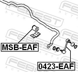 Febest 0423-EAF - Тяга / стійка, стабілізатор autozip.com.ua